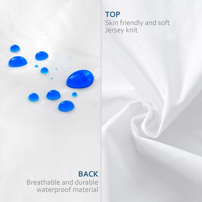 Moonsea Queen Pillow Protectors with Zipper 4 Pack Queen Size 20 x 30 inch Waterproof Pillow Case Protector Down Feather Proof Pillow Covers Encasement Pillow Case White - Image 2